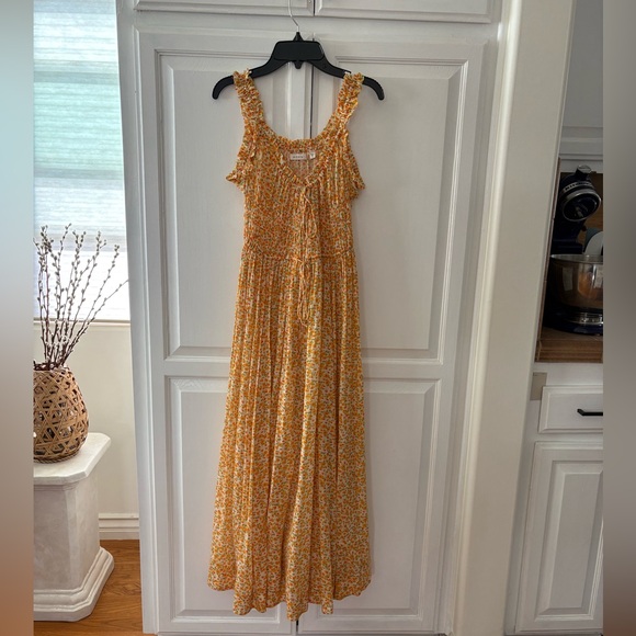 Dôen Emmaretta Dress Yellow Floral EUC - Picture 4 of 6